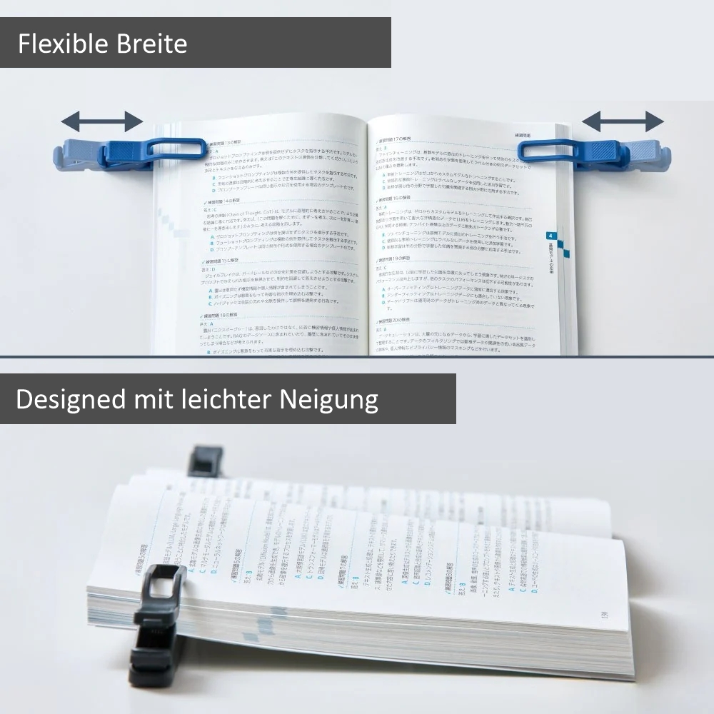 Twip Buchhalter (Schwarz) verstellbarer Book Clip | by KING JIM