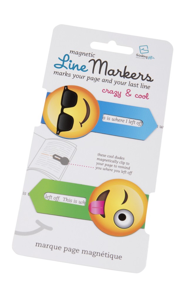 Line Markers Crazy&Cool - 2 Magnetische Lesezeichen