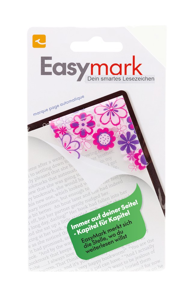 Easymark Pink Flowers - Dein smartes Magnet-Lesezeichen Kopie