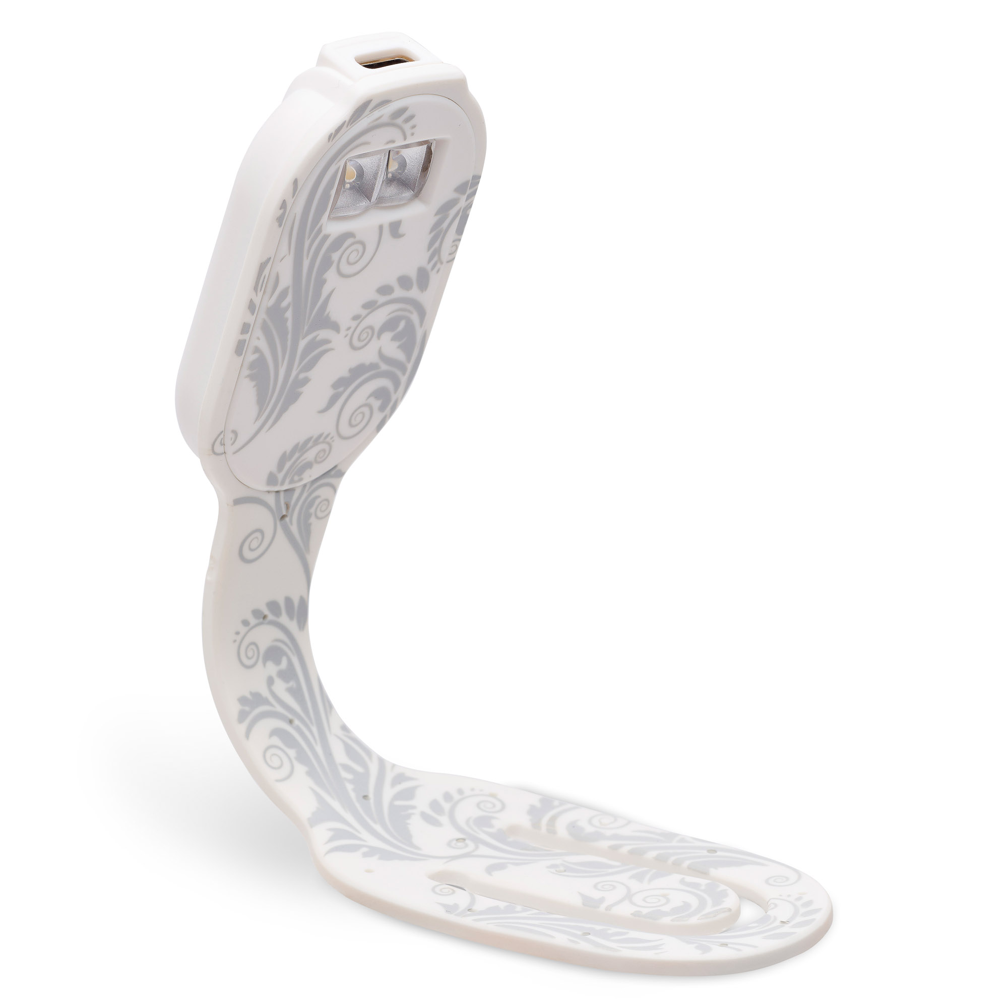 5060058360858_1     Flexilight RC (White Flowers) - wiederaufladbares Leselicht - 2 in 1 Leselampe & Lesezeichen - LED Leselicht - Geschenk für Leser, Buchliebhaber - Deutsche Ausgabe