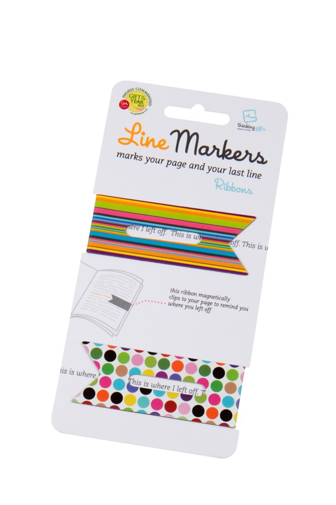 Line Markers Ribbons - 2 Magnetische Lesezeichen