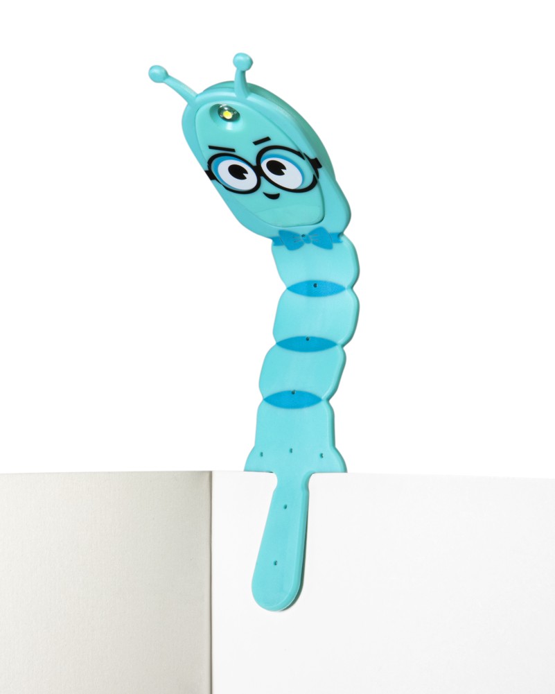 5060213019157_1 Bookworm Flexilight Leselicht (Blau) - 2 in 1 Leselampe & Lesezeichen - LED Leselicht - Geschenk für Leser, Buchliebhaber - Deutsche Ausgabe
