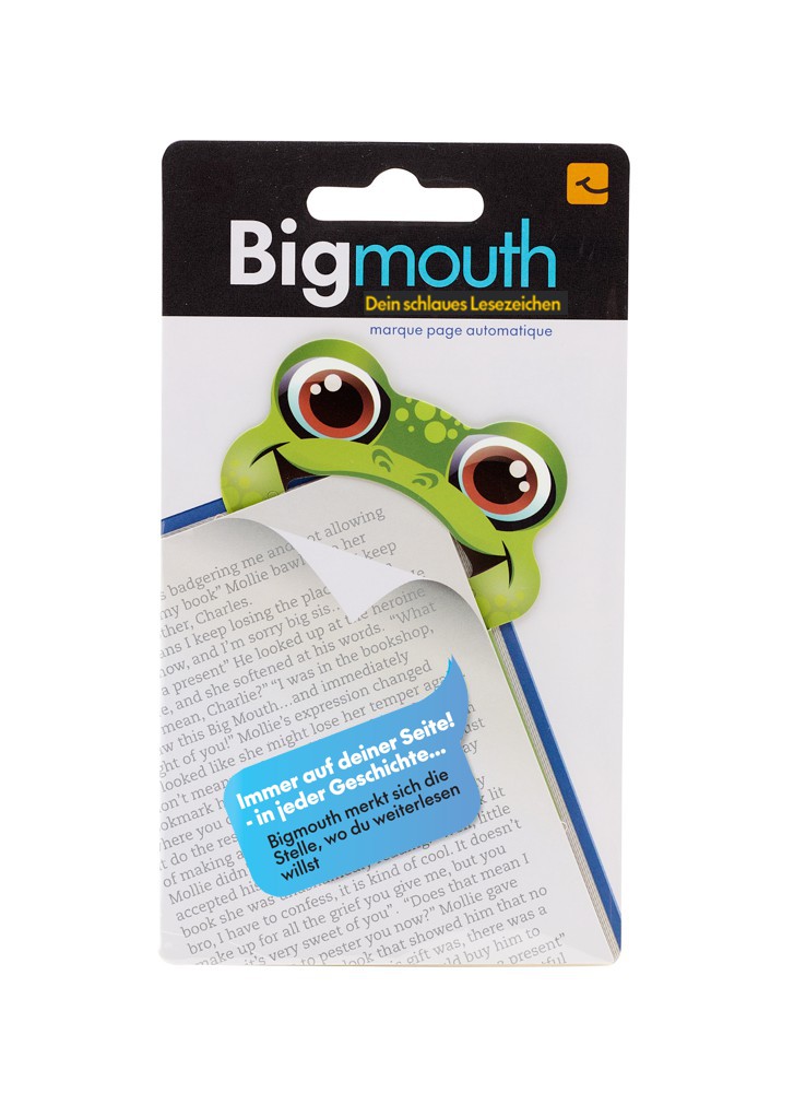 Bigmouth Frosch - Dein schlaues Lesezeichen - Mit Magnet