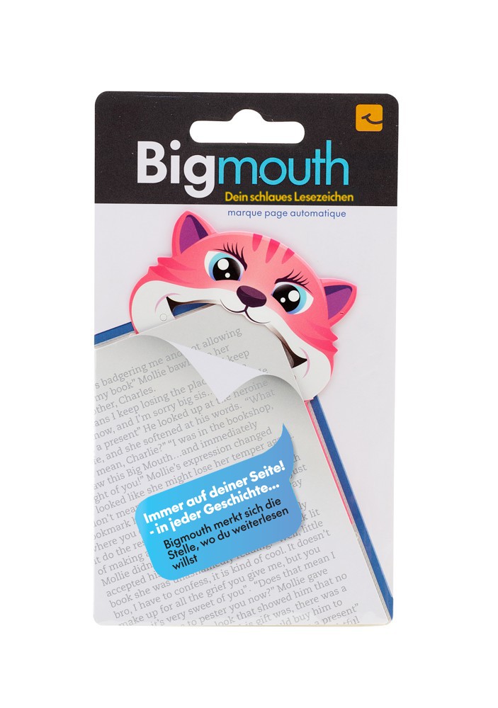 Bigmouth Katze - Dein schlaues Lesezeichen - Mit Magnet