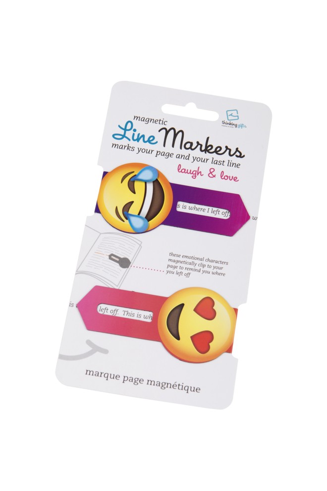 Line Markers Laugh&Love - 2 Magnetische Lesezeichen